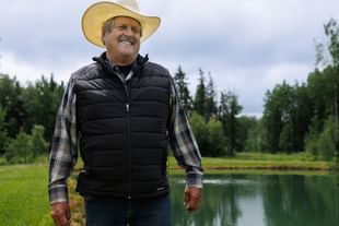 STARS Very Important Patient Jim Young stands near a pond on his property, close to where his incident took place.