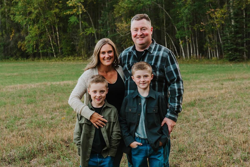 STARS Very Important Patient Doug MacTavish pictured at home with his wife and two sons.