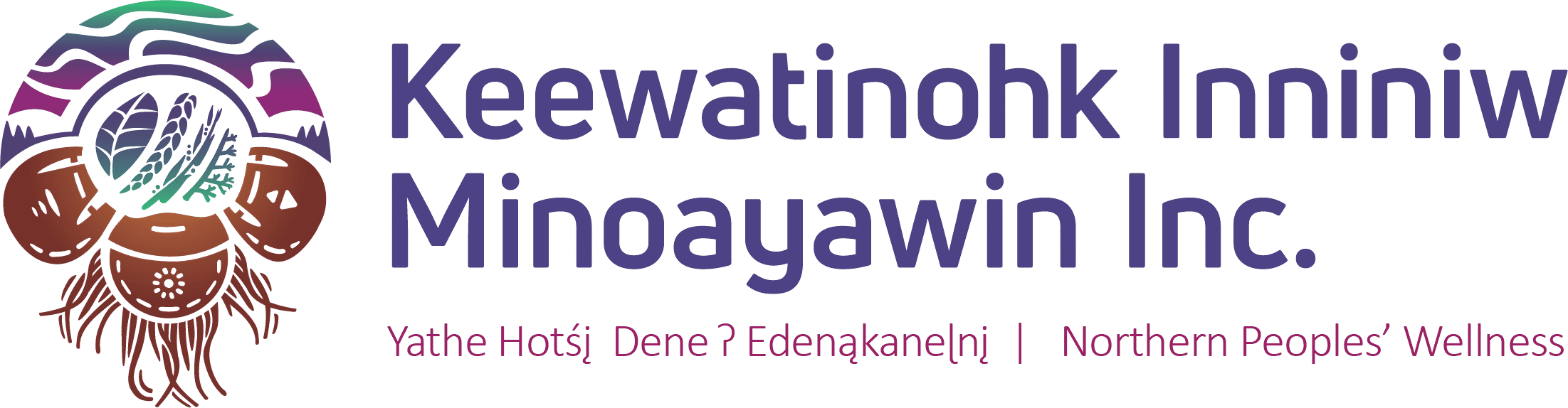 The logo for Keewatinohk Inniniw Minoayawin Inc.